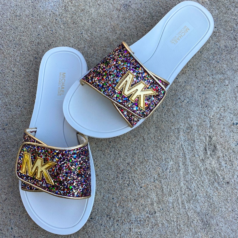 Michael Kors Embellished Slide Sandals
